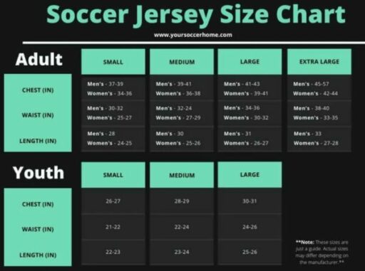 What size soccer jersey should I buy